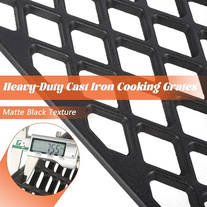 Grill Grates for Traeger 22 Series Pro 575 Lil Tex Elite Pro BBQ070 Cast Iron Cooking Sear Grate Bottom Grid Rack BBQ Replacement Parts BAC366 Wood Pellet Smoker Accessories