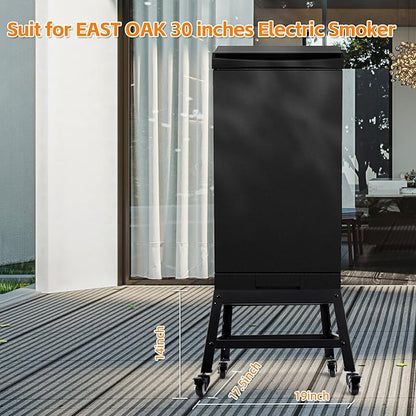 Mobile Stand for EAST OAK 30 inch Electric Smoker, Leg Extension Kit with Wheels for EAST OAK 30" Outdoor Electric Smoker, Smoker Grill Stand for Outdoor Barbecue,Black,All Steel Mobile Stand Base