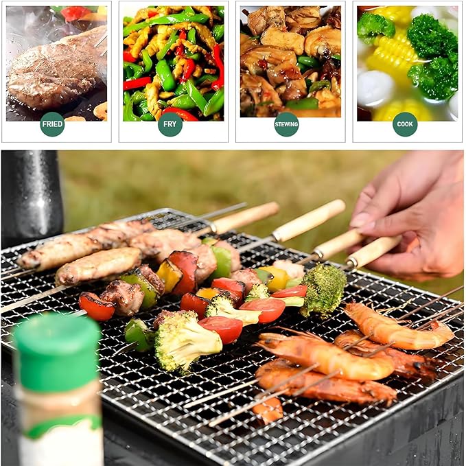 Portable Folding Charcoal Grill Campfire Pit with Carry Bag for Outdoor Camping and Picnic