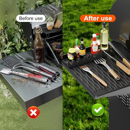 Blackstone Griddle Silicone Grill Mat, Food-Grade Heat-Resistant Drip Pad & Spatula Mat for Blackstone/Weber/Traeger/Pit Boss Grills, Kitchen Counter Protector, BBQ Accessories Gift