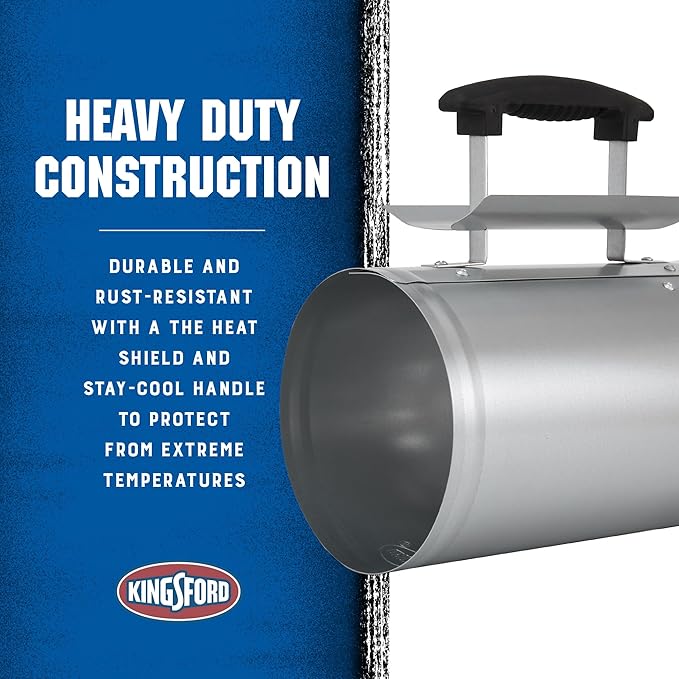 Kingsford Heavy Duty Deluxe Charcoal Chimney Starter, Large Capacity, Heat Shield, Stay-Cool Handle, Vented Airflow Design, BBQ Fire Starter, 6 Pack