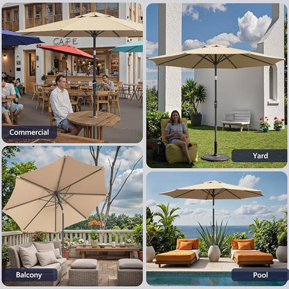 Outdoor Patio Umbrella, 8 Ribs Market Table Umbrella