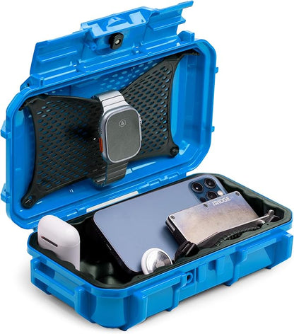 Evergreen 56 Dry Box - EDC Tough Protective Case USA Made for Organization of Cameras, Phones, Camping, Fishing, Hiking, Water Sports (Blue)