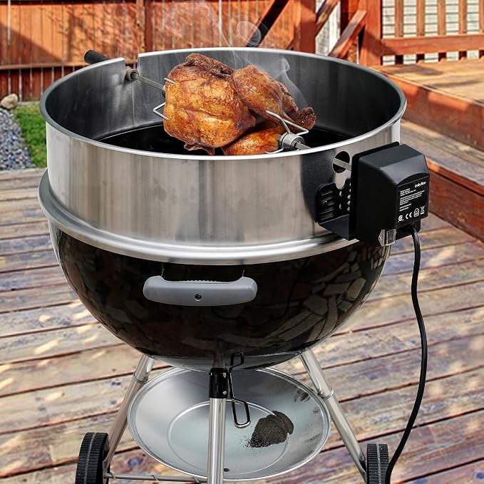 Onlyfire Universal Barbecue Grill 3 Inch Slide Rotisserie Motor Bracket, Black (Pack of 2)