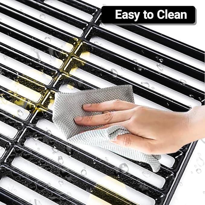 16 7/8" Porcelain Enameled Cast Iron Grill Cooking Grates Replacement for Charbroil 463441312 463432215 463461613 463436214 463436215 463441514 463440109 463436213 463420508 Gas Grill Grate Parts