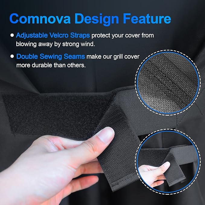 Comnova Weber Grill Cover - Q Series, Q2000/Q200/Q1000/Q100, Q2200, 2400, 1200, 1400 & More - Heavy Duty & Waterproof