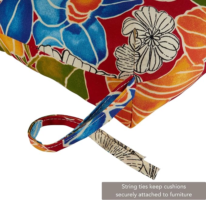 Greendale Home Fashions Aloha Crimson 44'' x 22'' Outdoor High Back Chair Cushion