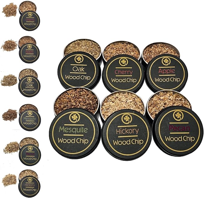 Wood Chips for Cocktail Smoker - Whiskey Smoker - 6 Pack