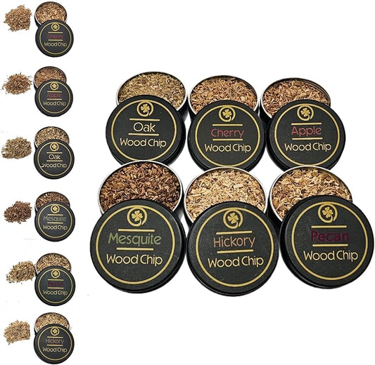 Wood Chips for Cocktail Smoker - Whiskey Smoker - 6 Pack