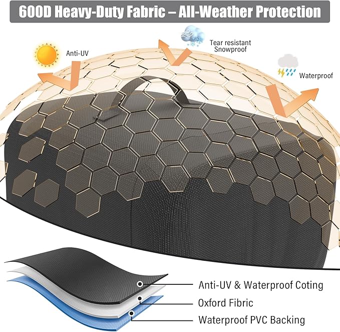 Cover for Ninja Artisan Outdoor Pizza Oven, Compatible with MO200 Series Waterproof Cover for Ninja Pizza Oven MO201 OO100 OO101, UV Resistant