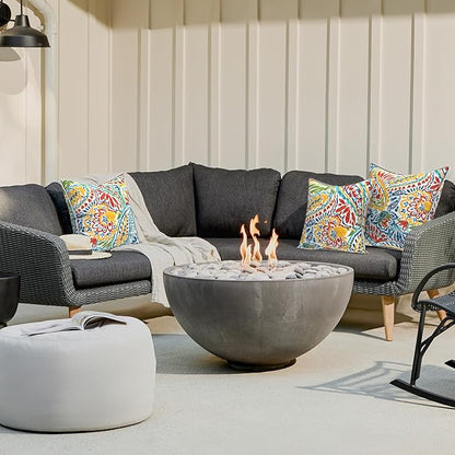 LVTXIII Outdoor Throw Pillow Covers Set of 2, Patio Waterproof Pillow Cases Fade Resistant Accent Pillow Covers for Home and Garden Furniture Decoration, 16x16, Paisley Multi