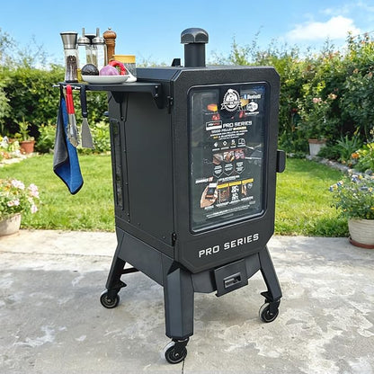 Utheer 71033 Steel Side Shelf for Pit Boss PBV4PS1/PBV4PS2 | Steel side shelf adds preparation space for vertical smokers, helps organize cooking tools during outdoor smoking