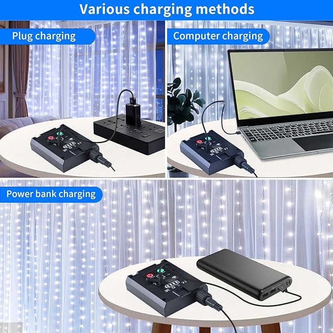 Solar Curtain Lights 10*10Ft 300LED Waterproof Waterfall Light with 8 Modes Remote Type C Charging Dimmable Timer Twinkle Fairy String Lights for Outdoor Christmas Gazebo Wedding Party Pergola Patio