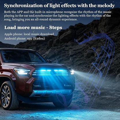 RGB Led Grills Light for 6th gen Toyota 4Runner Limited 2025 | 2027 2026 Grille Grill Lights Accessories
