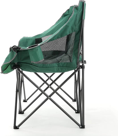 ARROWHEAD OUTDOOR Portable Folding Double Duo Camping Chair Loveseat | 2 Cup & Wine Glass Holder, Carrying Bag, Supports up to 500lbs, Beach, Tailgating, Fishing, Patio, Hunting, Backyard, Picnic