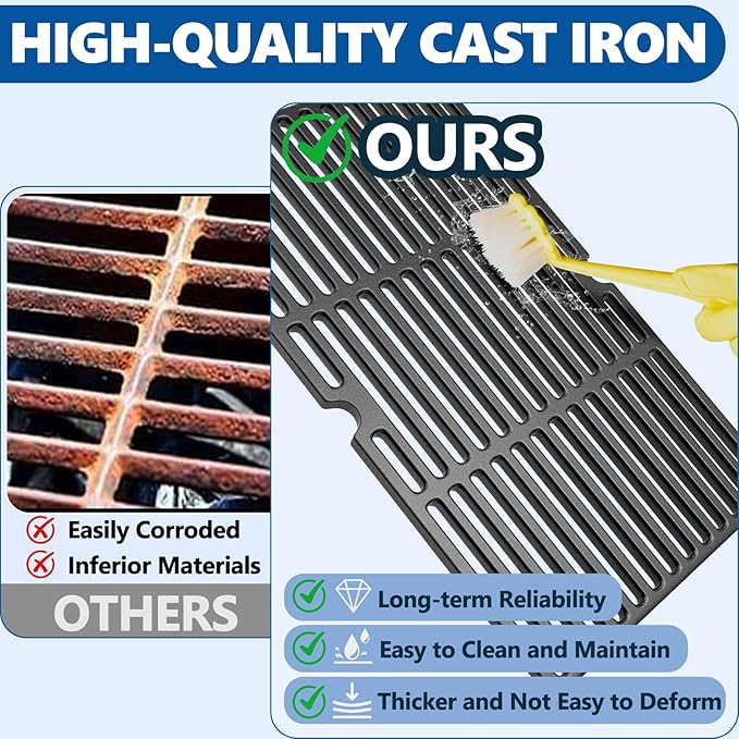 SafBbcue Cooking Grates for Pit Boss 700 Series Pellet Smoker Grills,Pit Boss PB700D PB700S PB700SC PB700R1 Pellet Smoker Grates Replacement Parts,Traeger BBQ07E. 01 22 575 Lil' Tex Elite Pellet Grill