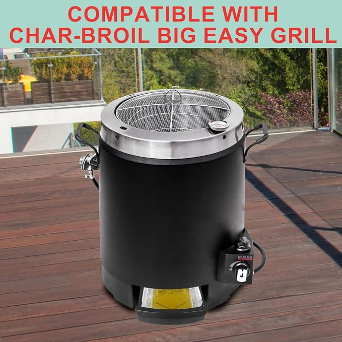 30 Packs Grill Drip Pan Liners for Charbroil 2425514W12 Big Easy Turkey Fryer Bucket Liner Disposable Aluminum Foil Grease Tray Liners for Char-broil Big Easy Oil-Less Turkey Fryer Accessories