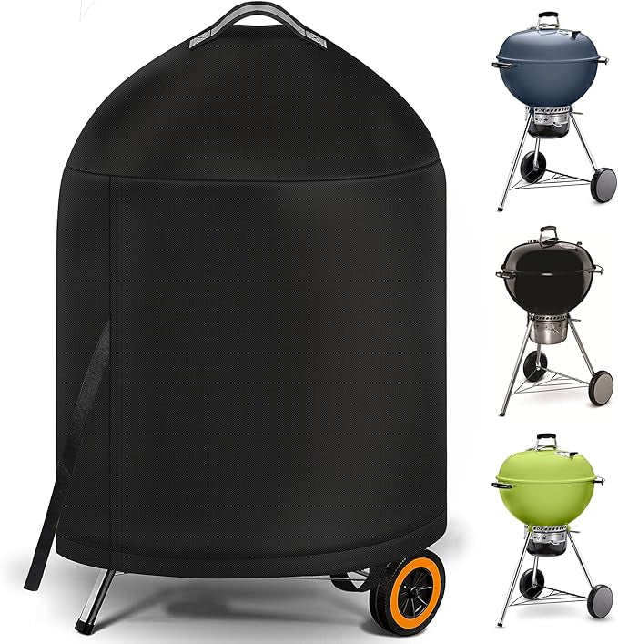 i COVER Grill Cover for Weber 22 Inch Charcoal Kettle- Waterproof BBQ Cover for Weber Char-Broil 22 Inch Charcoal Kettle Grills,Barbecue Cover Kettle Grill Cover for Outdoor Grills