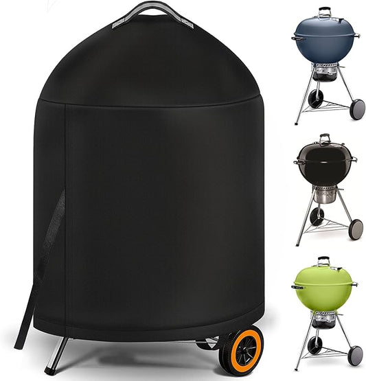i COVER Grill Cover for Weber 22 Inch Charcoal Kettle- Waterproof BBQ Cover for Weber Char-Broil 22 Inch Charcoal Kettle Grills,Barbecue Cover Kettle Grill Cover for Outdoor Grills