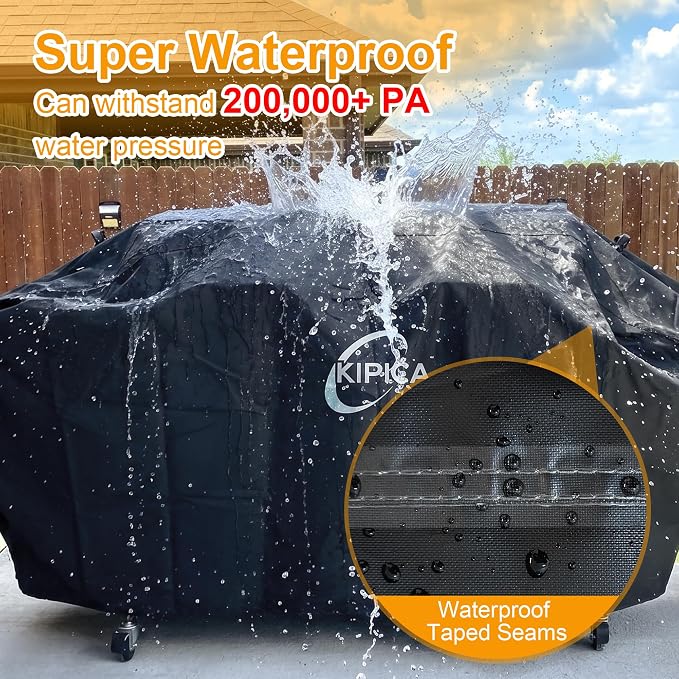 Grill Cover for Pit Boss Memphis, 600D Waterproof Smoker Cover | Heavy Duty, UV Resistant, No Tear, No Fading. for Pit Boss PBMEMU1, PBMEMU2 and for Smoke Hollow 4-in-1 Combo Grill
