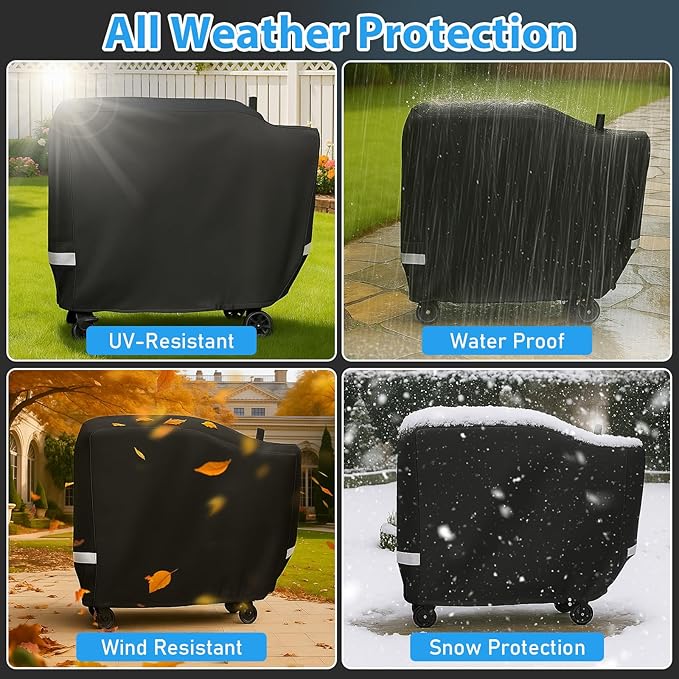 Utheer Grill Cover for B380 & B380X, for 380 380X Wood Pellet Grills - Upgraded Heavy Duty Waterproof Anti-UV Cover for B380x Grill Accessories