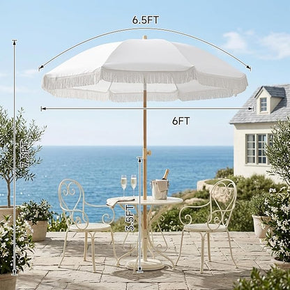 Aohanoi Outdoor Umbrella - Sun Protection, Rain Resistant, Windproof with Manual Open-Close Feature - Ideal for Beach, Camping, and Picnics