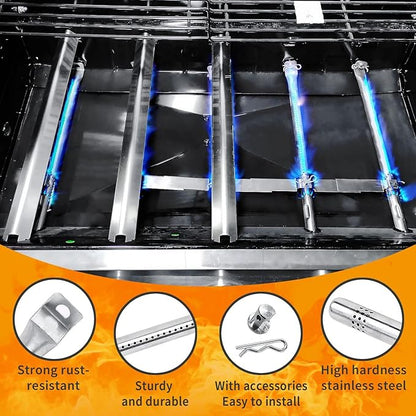 Grill Replacement Parts for Charbroil Performance 2 Burner 463660021 463660421 463654022, Grill Parts for Char-Broil 463655021 463468221 463468421, Grill Burner G327-2100-W1, Heat Tent G325-0002-W1