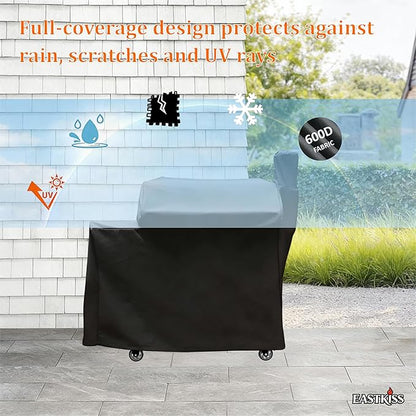 Grill Cover for Recteq Flagship 1600,Rec Tec 1600 Wood Pellet Grill - Heavy Duty Waterproof Fade Resistant Pellet Grill Cover with Locking Drawstring for Rectec Flagship 1600 Grill Accessories