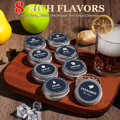 Electric Cocktail Smoker Kit - Rechargeable Whiskey Smoker Kit with Smoking Gun,Smoked Old Fashion Cocktail Bourbon Infusing Kit,8 Wood Chips,Birthday Unique Gifts for Men Husband,Bar Tool Set, Black