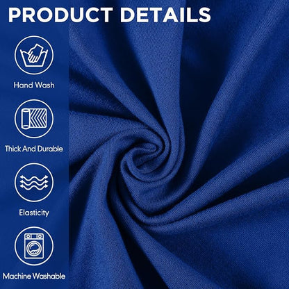 Peryiter 3 Pcs Couch and Loveseat Sofa Covers,Blue,Milk Silk | Armchair Covers for Living Room, Sofa Cushion Slipcover, Furniture Protector, Polyester and Spandex, Washable