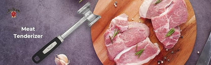 Jim Beam Heavy Duty Construction Meat Tenderizer with Soft Grip Handle, Medium.