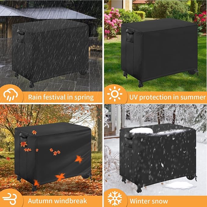 EATAKWARD 60'' X 24'' X 35'' 420D Waterproof Outdoor Prep Table Cover, Oxford fabric BBQ Table Cover, Suitable for Grill Table, Patio Kitchen Prep, Work Table, Workbench, Dining Cart