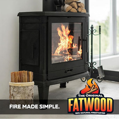 All-Natural Pine Wood Fatwood Firestarter for Fireplace, Chimeneas, Grill or Pellet and Wood Stoves, 5-Pound Birch Bucket