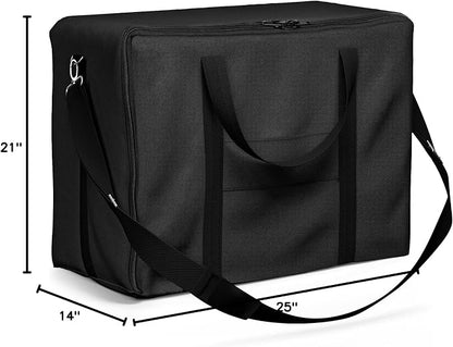 SHINESTAR Griddle Carry Bag for Blackstone 17 Inch & 22 Inch Tabletop Grill with Hood and Stand, Portable Griddle Carry Bag for Travel, Heavy Duty 600D Waterproof Polyester, Black