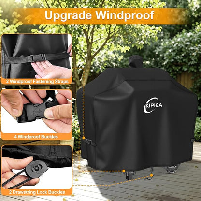 Pellet Grill Cover for Camp Chef 24, 600D Waterproof Smoker Cover | Heavy Duty, UV Resistant, No Tear, No Fading. For Camp Chef SmokePro 24, including DLX24, SG24, PG24, PG24B, PG24LTD, PG24CL