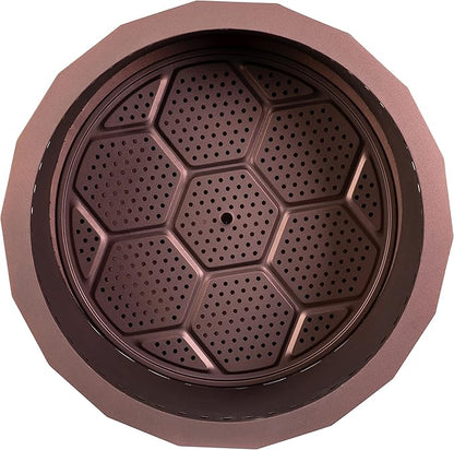 Merrick Lane Aries 27" Smokeless Firepit - Bronze Finish - Wood Burning - Lightweight Portable Design - Waterproof Cover Included - No Assembly Required