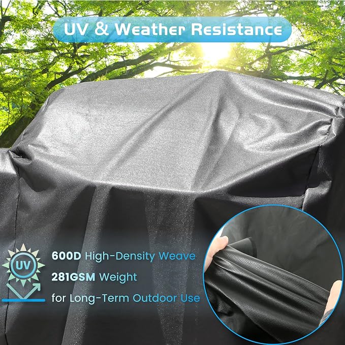 Grill Cover for Pit Boss 1600 Pro Series Elite Wood Pellet Smoker Parts Outdoor Accessory PB1600PS1 Sportsman PB1600SPW 600D Heavy Duty Anti-Fade Waterproof 30939 31818