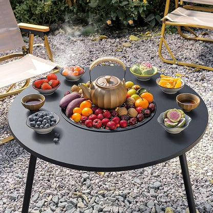 Barbecue Charcoal Grill,Folding Portable Dual use small bbq,Mini Outdoor Garden Barbecue Meat Rack for Backyard,Cooking,Camping and Parties (22IN)