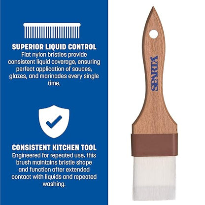 SPARTA 4039700 Nylon Wide Brush, Flat With Nylon Bristles, 2 Inches, Brown