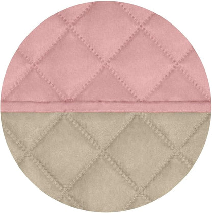 PureFit Reversible Quilted Couch Covers for Dogs Loveseat Sofa Cover 46.5” | Pink/Beige, Water Resistant Couch Protector, Washable Pet Couch Cover with Non Slip and Elastic Straps For Kids