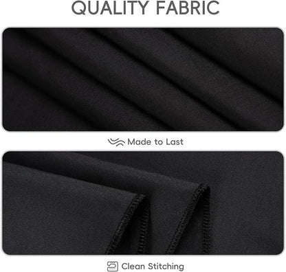8 Pack Black Tablecloth 60 x 102 Inch Polyester Table Cloth for 6 Foot Rectangle Tables, Wrinkle Resistant Washable Decorative Fabric Table Covers for Wedding Party Banquet Buffet and Camping | Wrinkle Resistant, Washable Polyester Fabric, Rectangular ...