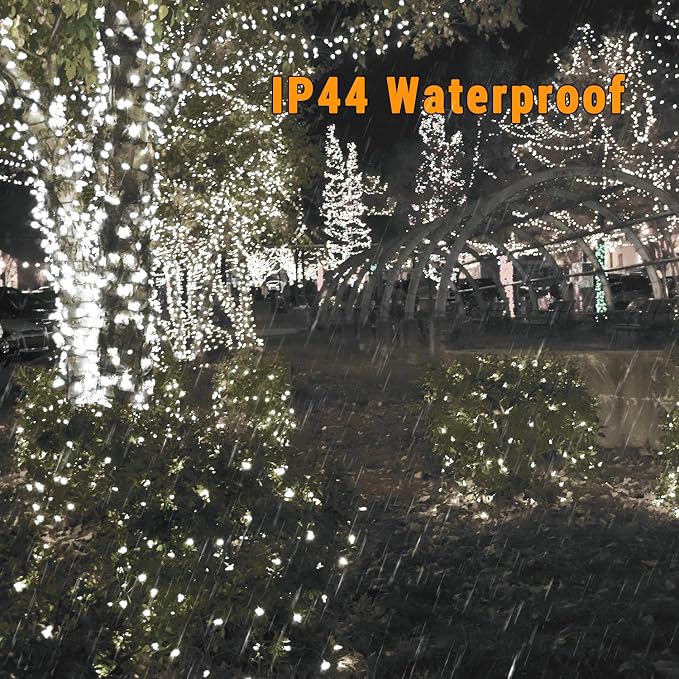 Brizled White Christmas Lights Outdoor, 78.74ft 240 LED Mini String Lights | Connectable; 8 Modes; Waterproof; Plugin Twinkle Fairy Lights Christmas Tree Light for Indoor Outside Xmas Garden Decor