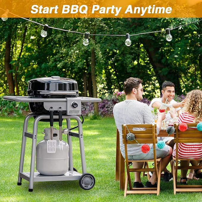EVRBUL Grill Cover Compatible with Char-Broil Patio Bistro PRO, Waterproof Heavy Duty 420D Grill Cover, Small BBQ Cover with Air Vent Windproof Straps 33" L x 25" W x 38" H