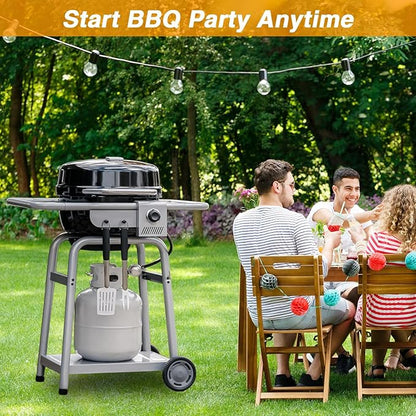 EVRBUL Grill Cover Compatible with Char-Broil Patio Bistro PRO, Waterproof Heavy Duty 420D Grill Cover, Small BBQ Cover with Air Vent Windproof Straps 33" L x 25" W x 38" H