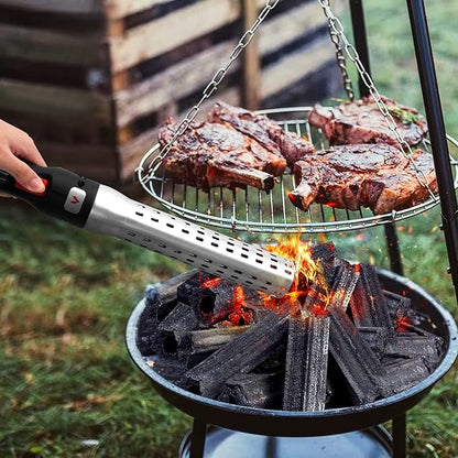 GGC Electric Charcoal Fire Starter Lighter for Big Green Egg Smokers BBQs Grills Wood Burning Fireplaces and Fire Pits(Meramic Core Material)