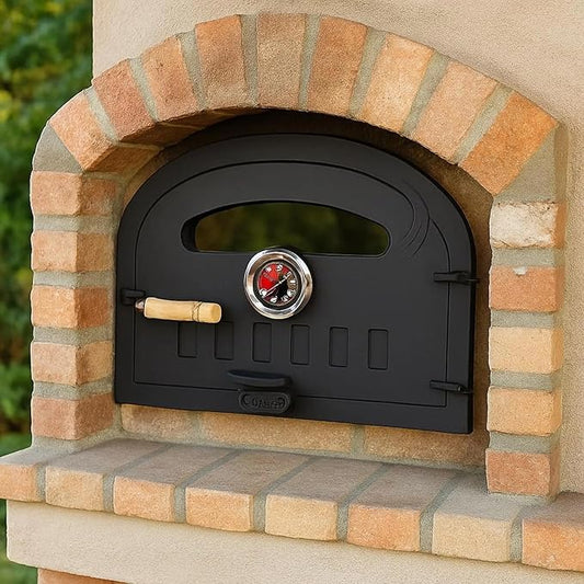 Wood Fired Oven Door (Medium), Black, Steel Sheet - Sor Pampa Grill cod 23- (Large)