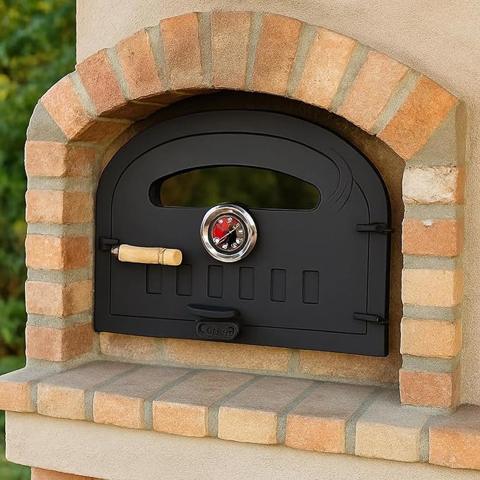 Wood Fired Oven Door (Medium), Black, Steel Sheet - Sor Pampa Grill cod 23- (Medium)