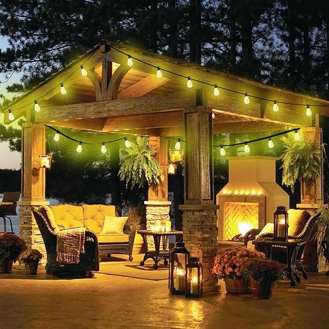REEMEER 200FT Outdoor String Lights, Ultra Long Waterproof 60+2 Shatterproof Bulbs Led Outside Patio Lights for Porch Deck Garden Backyard Balcony Wedding Party Decor