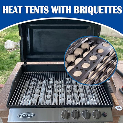 SafBbcue Briquette Tray Grill Replacement Parts for Summerset Sizzler Grill Parts 26" 32" 40" Grill, Ceramic Briquette Holder for RCS RJC26A RJC32A RJC32AL RJC40A RJC40AL Flame Tamer Heat Plates