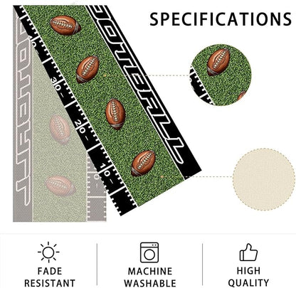 Football Table Runner,Dining Decor for Kitchen Coffee Table Family Dinners Holiday Parties Wedding Events Decor(13x72 inch)